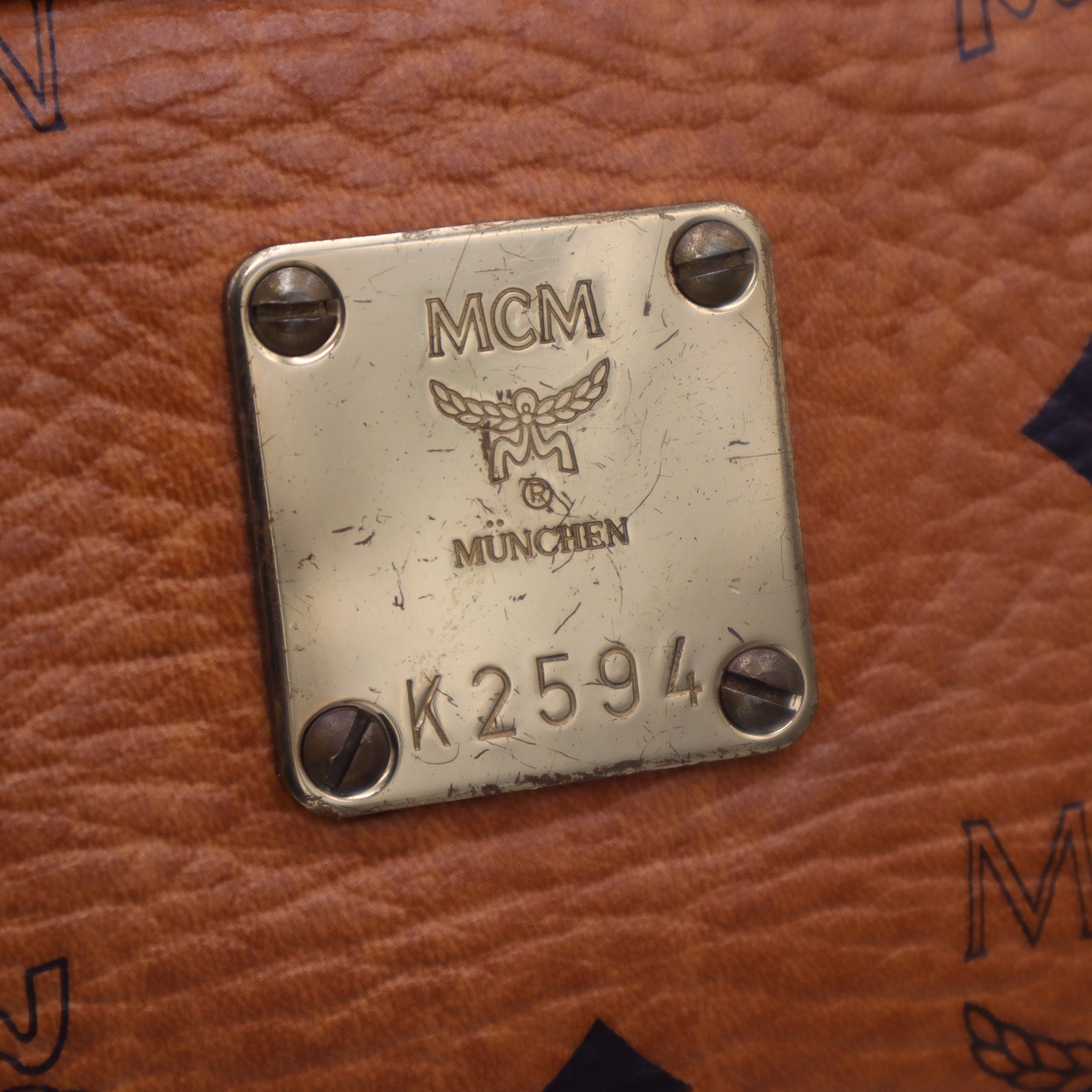 MCM Visetos Leather Camera Crossbody Bag