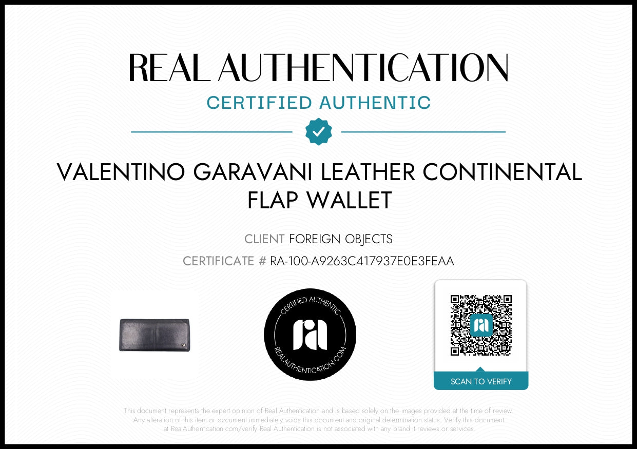 Valentino Garavani Leather Continental Flap Wallet