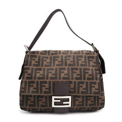 Authenticated Used Fendi Zucca Mamma bucket 2WAY shoulder bag with long  strap 8BT136 diagonal hanging 