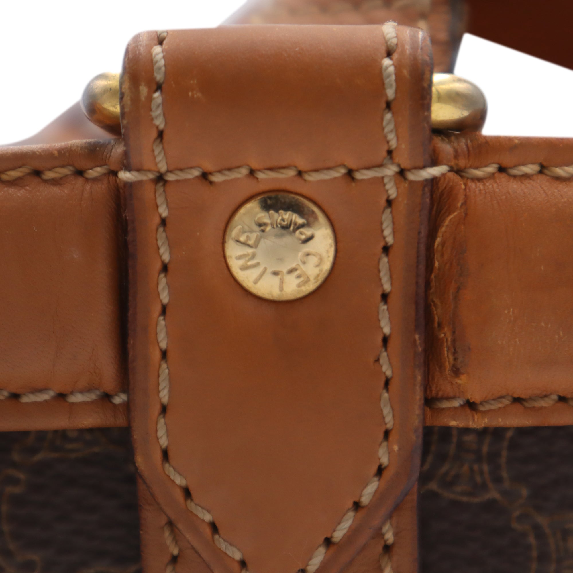 Pre-Owned Celine Macadam Drawstring Shoulder Bag