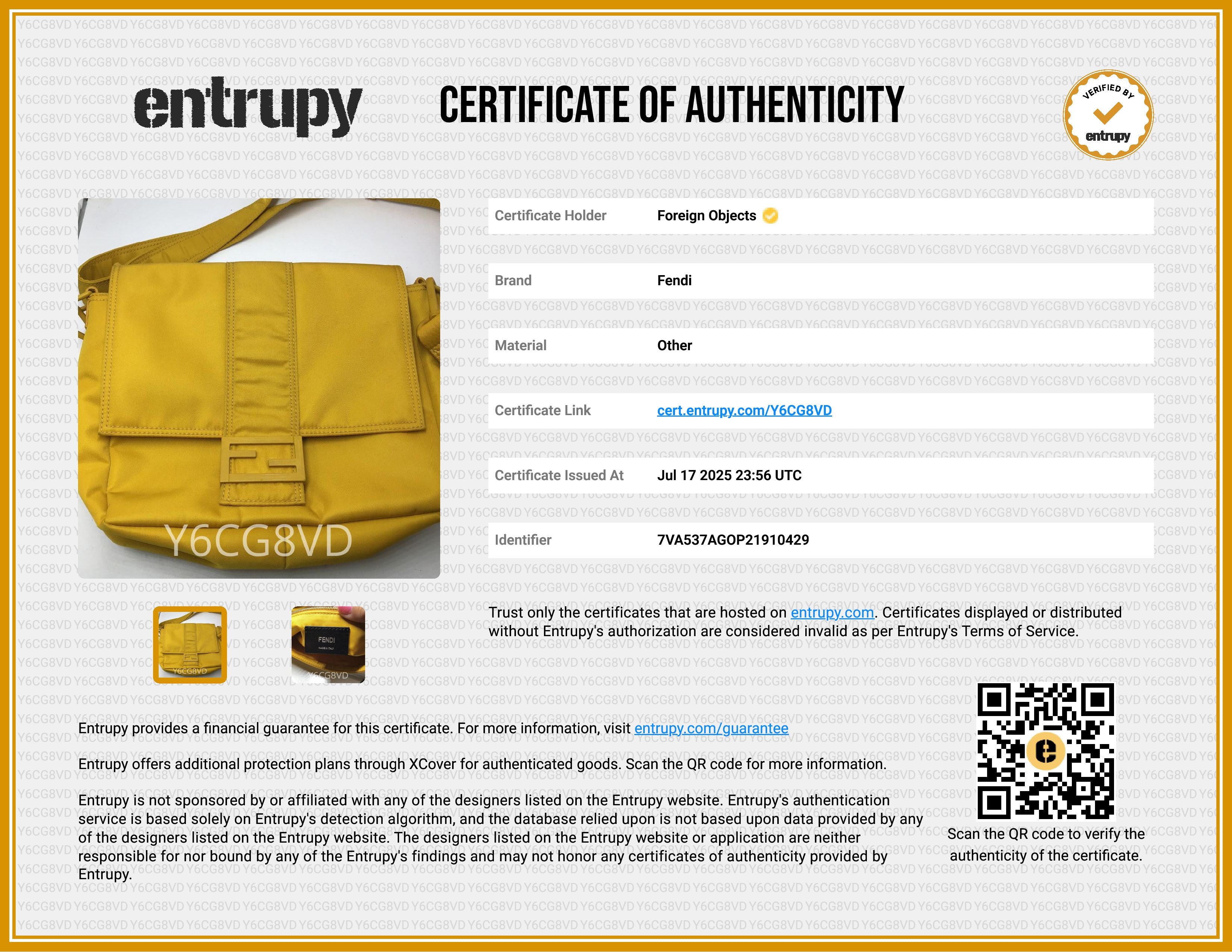 Fendi Econyl Nylon Baguette Medium Messenger Bag