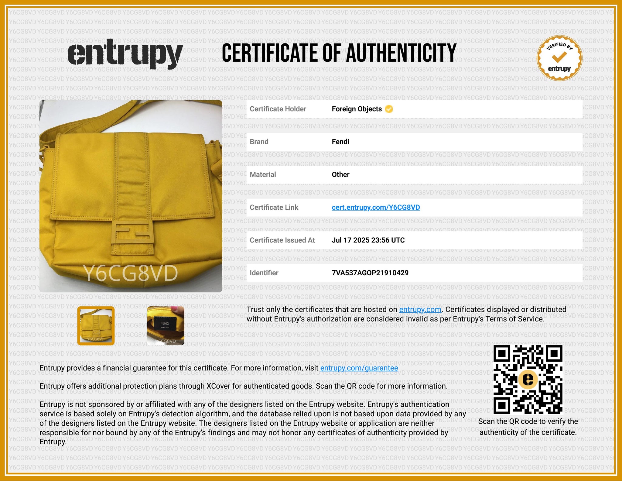 Fendi Econyl Nylon Baguette Medium Messenger Bag