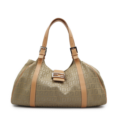 Fendi Zucchino Canvas Shoulder Bag