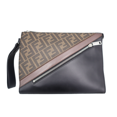 Fendi Zucca Canvas Clutch Bag