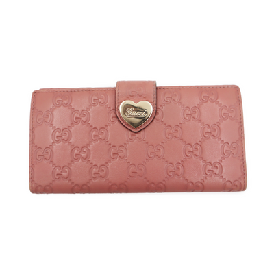 Gucci GG Leather Heart Continental Wallet 