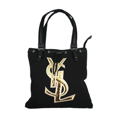 YSL Canvas Kahala Drawstring Tote Bag