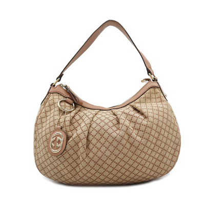 Gucci Diamante Canvas Medium Sukey Hobo Bag