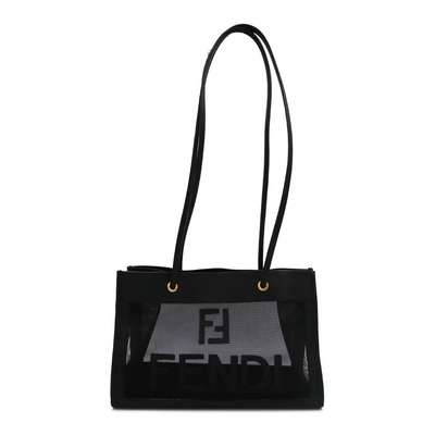 Fendi Leather Mesh Tote Bag