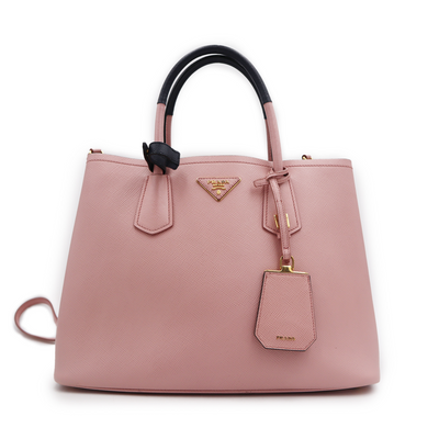 Prada Saffiano Cuir Medium Bi-Color Double Tote Bag