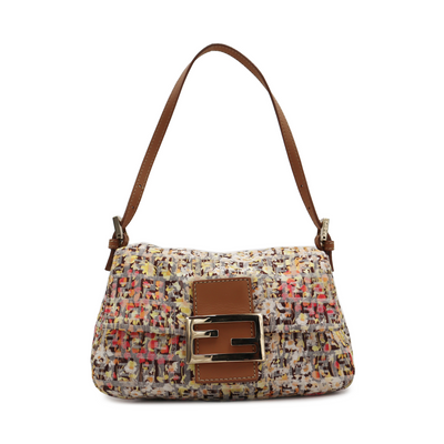 Fendi Zucchino Floral Canvas Forever Mamma Baguette Shoulder Bag