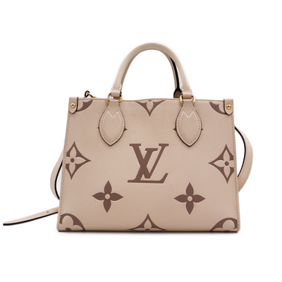 Louis Vuitton Bicolor Monogram Empreinte Giant OntheGo PM Tote Bag 