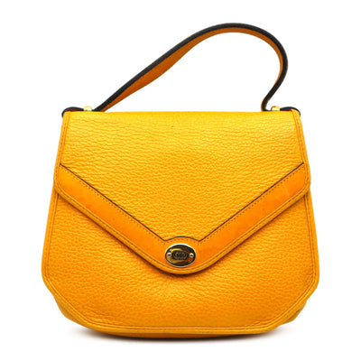 Dior Pebbled Leather Flap Top Handle Bag