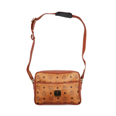 MCM Visetos Leather Camera Crossbody Bag