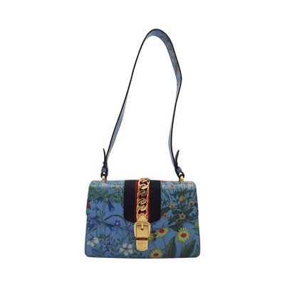 Gucci Calfskin New Flora Small Sylvie Shoulder Bag