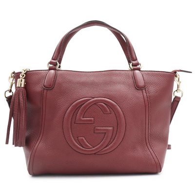 Gucci Calfskin Soho Top Handle Bag